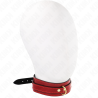 Kink - collar ajustable rojo vino detalles dorados 29-42.5 cm x 4 cm - 2