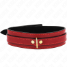 Kink - collar ajustable rojo vino detalles dorados 29-42.5 cm x 4 cm - 4