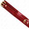 Kink - collar ajustable rojo vino detalles dorados 29-42.5 cm x 4 cm - 5