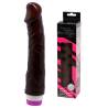 Vibrador realista Waves of Pleasure marrón de 23 cm con su caja