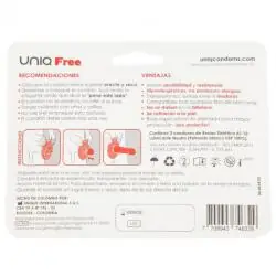Uniq free preservativos con aro protector sin latex 3 unidades