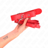 Kink - collar con correa 116 cm fino rojo ajustable 32-50 cm x 8 cm - 3