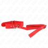 Kink - collar con correa 116 cm fino rojo ajustable 32-50 cm x 8 cm - 4