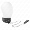 Kink - collar con correa 65 cm con tachuelas plateadas modelo 3 ajustable 36-43 cm x 5 cm - 2