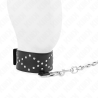 Kink - collar con correa 65 cm con tachuelas plateadas modelo 3 ajustable 36-43 cm x 5 cm - 3
