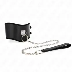 Kink - collar con correa 65 cm ancho negro ajustable 40-55 cm x 10 cm Kink - collar con correa 65 cm ancho negro ajustable 40-55 cm x 10 cm