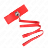 Kink - collar con correa 116 cm con tachuelas plateadas modelo 4 rojo ajustable 40-48 cm x 6 cm - 1