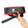 Kink - collar con correa 116 cm de piel rojo ajustable 40-48 cm x 6 cm - 1
