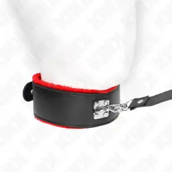 Kink - collar con correa 116 cm de piel rojo ajustable 40-48 cm x 6 cm Kink - collar con correa 116 cm de piel rojo ajustable 40-48 cm x 6 cm