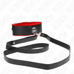 Kink - collar con correa 116 cm de piel rojo ajustable 40-48 cm x 6 cm Kink - collar con correa 116 cm de piel rojo ajustable 40-48 cm x 6 cm