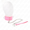 Kink - collar con correa 65 cm con restricciones rosa ajustable 36-42 cm x 5.5 cm - 2