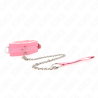 Kink - collar con correa 65 cm con restricciones rosa ajustable 36-42 cm x 5.5 cm - 3