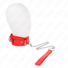 Kink - collar con correa 65 cm con restricciones rojo ajustable 36-42 cm x 5.5 cm - 2