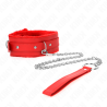 Kink - collar con correa 65 cm con restricciones rojo ajustable 36-42 cm x 5.5 cm - 3