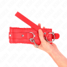 Kink - collar con correa 65 cm con restricciones rojo ajustable 36-42 cm x 5.5 cm - 4