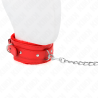 Kink - collar con correa 65 cm con restricciones rojo ajustable 36-42 cm x 5.5 cm - 5