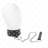 Kink - collar con correa 65 cm con tachuelas plateadas modelo 5 ajustable 36-43 cm x 5 cm - 2