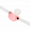Kink - mordaza forma chupete 5.5 x 4 cm rosa ajustable 43-60 cm - 4