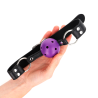 Kink - mordaza de bola 4 cm transpirable con doble remache morado 62 x 2.5 cm ajustable 42-58 cm - 3