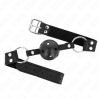 Kink - mordaza de bola 4 cm transpirable con doble remache modelo 1 negro 62 x 2.5 cm ajustable 42-58 cm - 1