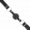 Kink - mordaza de bola 4 cm transpirable con doble remache modelo 1 negro 62 x 2.5 cm ajustable 42-58 cm - 4