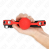 Kink - mordaza de bola 4 cm de silicona roja 60 x 2 cm - 4