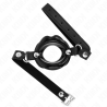 Kink - mordaza labial 8 cm con correa de polipiel negro 63 x 2 cm ajustable 39-58 cm - 1