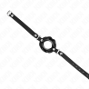 Kink - mordaza labial 8 cm con correa de polipiel negro 63 x 2 cm ajustable 39-58 cm - 3