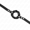 Kink - mordaza labial 8 cm con correa de polipiel negro 63 x 2 cm ajustable 39-58 cm - 4