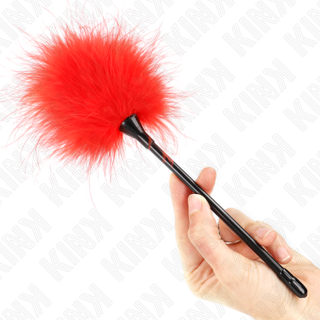 Kink - plumas para cosquillas rojo usado para el kit bondage 27 cm - 1
