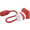 Boca y huevo del estimulador Pretty Love Aliyah rojo