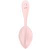 Satisfyer Ribbed Petal rosa visto de lado