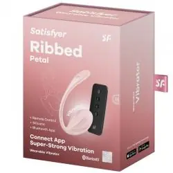 Satisfyer - ribbed petal estimulador punto g control remoto rosa app gratuita