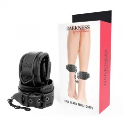 Darkness - esposas ajustables tobillos leather negro