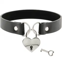Coquette chic desire - collar cuero vegano accesorio corazãn con llave Coquette chic desire - collar cuero vegano accesorio corazãn con llave