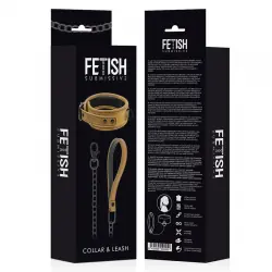 Fetish submissive origen - collar con cadena con forro de neopreno