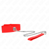 Kink - collar con correa 65 cm ancho rojo ajustable 33.5-41 cm x 5 cm - 1