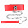 Kink - collar con correa 65 cm ancho rojo ajustable 33.5-41 cm x 5 cm - 3