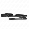 Kink - collar con correa 116 cm fino negro ajustable 32-50 cm x 8 cm - 1