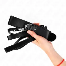 Kink - collar con correa 116 cm fino negro ajustable 32-50 cm x 8 cm Kink - collar con correa 116 cm fino negro ajustable 32-50 cm x 8 cm