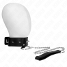 Kink - collar con correa 65 cm con tachuelas plateadas modelo 2 ajustable 36-43 cm x 5 cm - 1