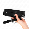 Kink - collar con correa 65 cm con tachuelas plateadas modelo 2 ajustable 36-43 cm x 5 cm - 5