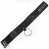 Kink - collar con correa 65 cm con tachuelas plateadas modelo 2 ajustable 36-43 cm x 5 cm - 7