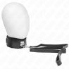 Kink - collar con correa 116 cm de piel negro ajustable 40-48 cm x 6 cm - 1