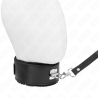Kink - collar con correa 116 cm de piel negro ajustable 40-48 cm x 6 cm - 2