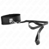 Kink - collar con correa 116 cm de piel negro ajustable 40-48 cm x 6 cm - 4