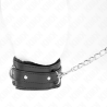 Kink - collar con correa 65 cm con restricciones negro ajustable 36-42 cm x 5.5 cm - 2
