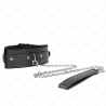 Kink - collar con correa 65 cm con restricciones negro ajustable 36-42 cm x 5.5 cm - 3