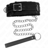 Kink - collar con correa 65 cm con restricciones negro ajustable 36-42 cm x 5.5 cm - 5