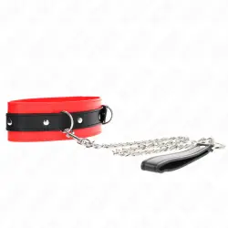 Kink - collar con correa 65 cm rojo 54 x 4.5 cm